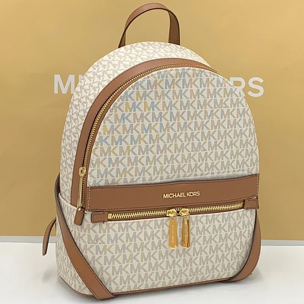 MICHAEL KORS Kenly Medium Backpack Signature Vanilla Bag